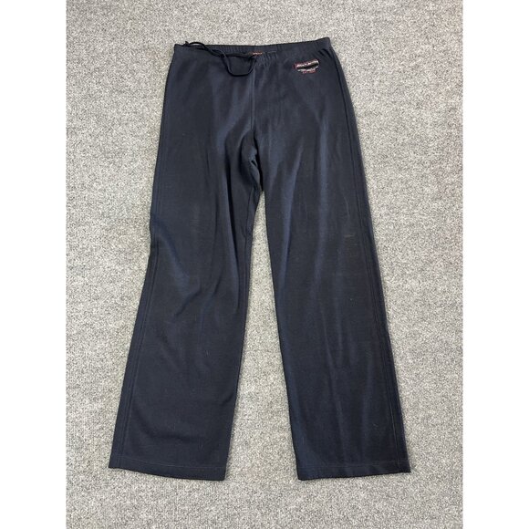 DKNY Active Black Lounge Pants Women’s Size S Drawstring Wide Leg 100% Cotton - Picture 2 of 7